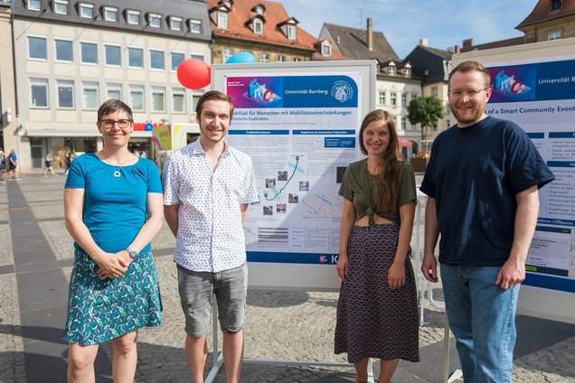 Ein Team aus der Informatik, Kulturgeographie und Kulturinformatik hat einen Prototyp entwickelt, der barrierefreie Routen für Mobilitätseingeschränkte durch Bamberg anzeigt.
