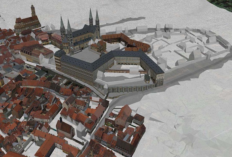 Das Projekt 4D-Stadtmodell Bamberg um 1300 erarbeitet eine wissenschaftlich fundierte Rekonstruktion der mittelalterlichen Domstadt. 4D ist dabei ein Ausdruck für das ambitionierte Ziel, neben den drei Dimensionen des Raumes auch die Zeit modellhaft mit einzubeziehen.